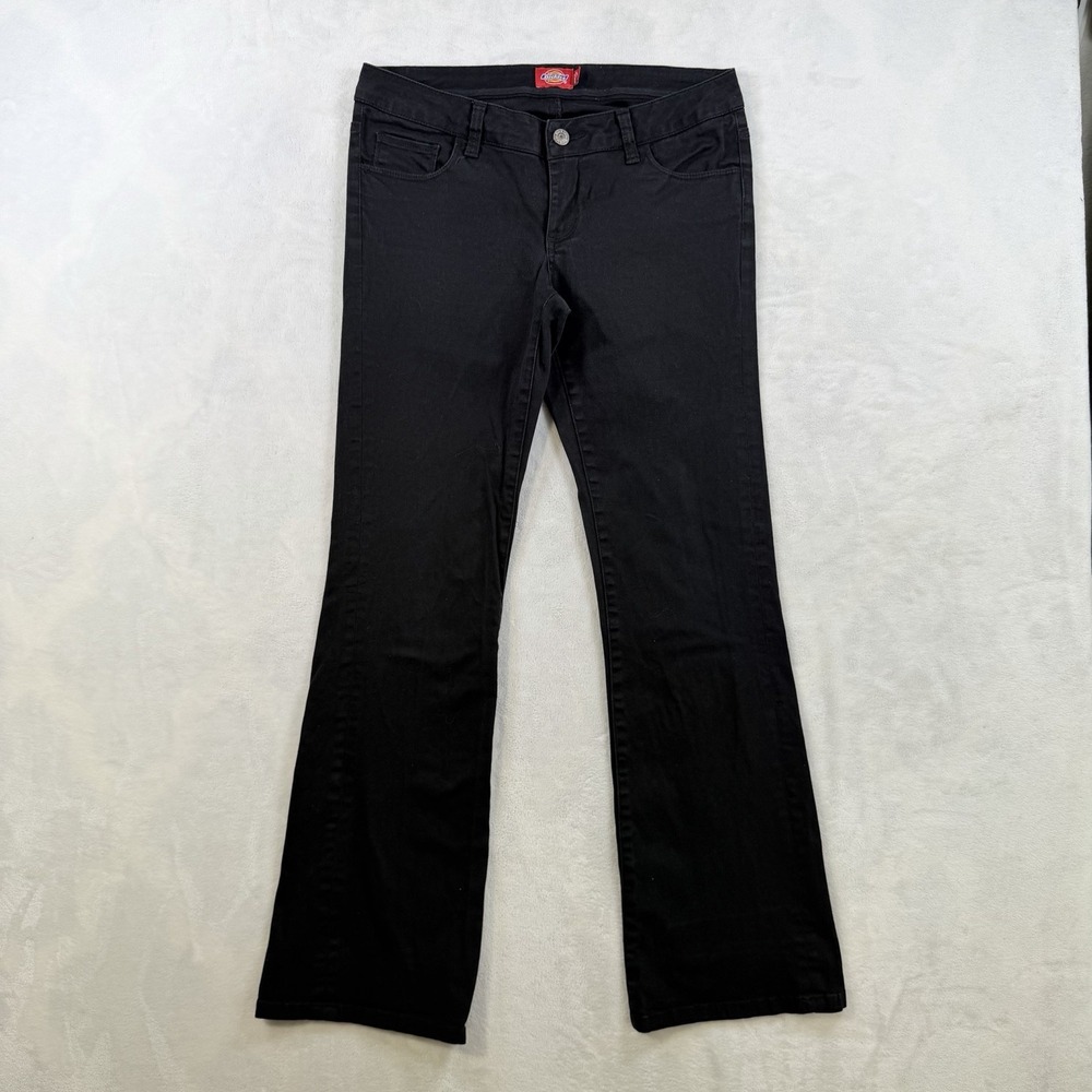 Vintage Dickies Womens Pants Size 7 Black Pockets Bootcut Trousers Workwear